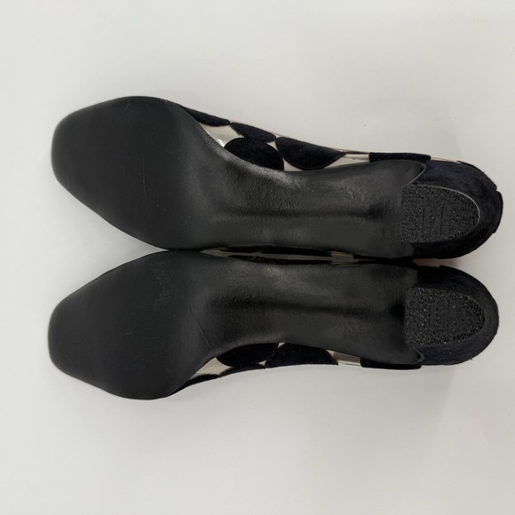Herbert Levine Vintage 1960's Black Clear Balloon Pumps Women's Size 9.5 AA Rare - Picture 8 of 10